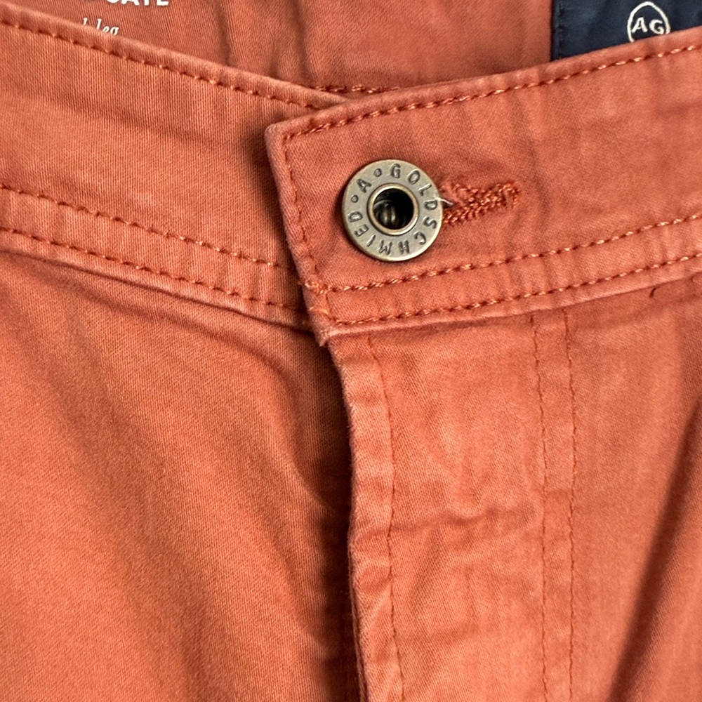 AG Adriano Goldschmied Men's The Graduate Tailored Leg Burnt Orange Pants 33X34 - Picture 6 of 13